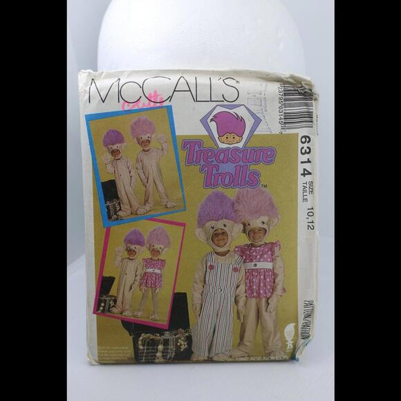Other - McCalls Sewing Pattern 6314 Halloween Trolls Costumes Size 7-8 CUT Year 1992